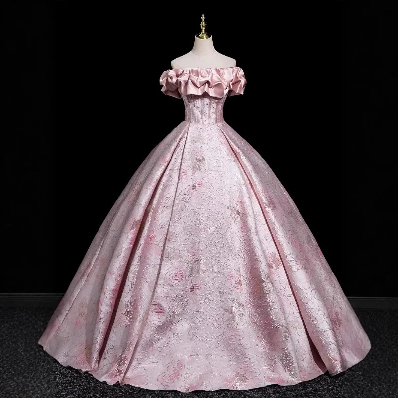 Victorian Women'S Formal Wear - Элегантное розовое бальное платье Лолиты с