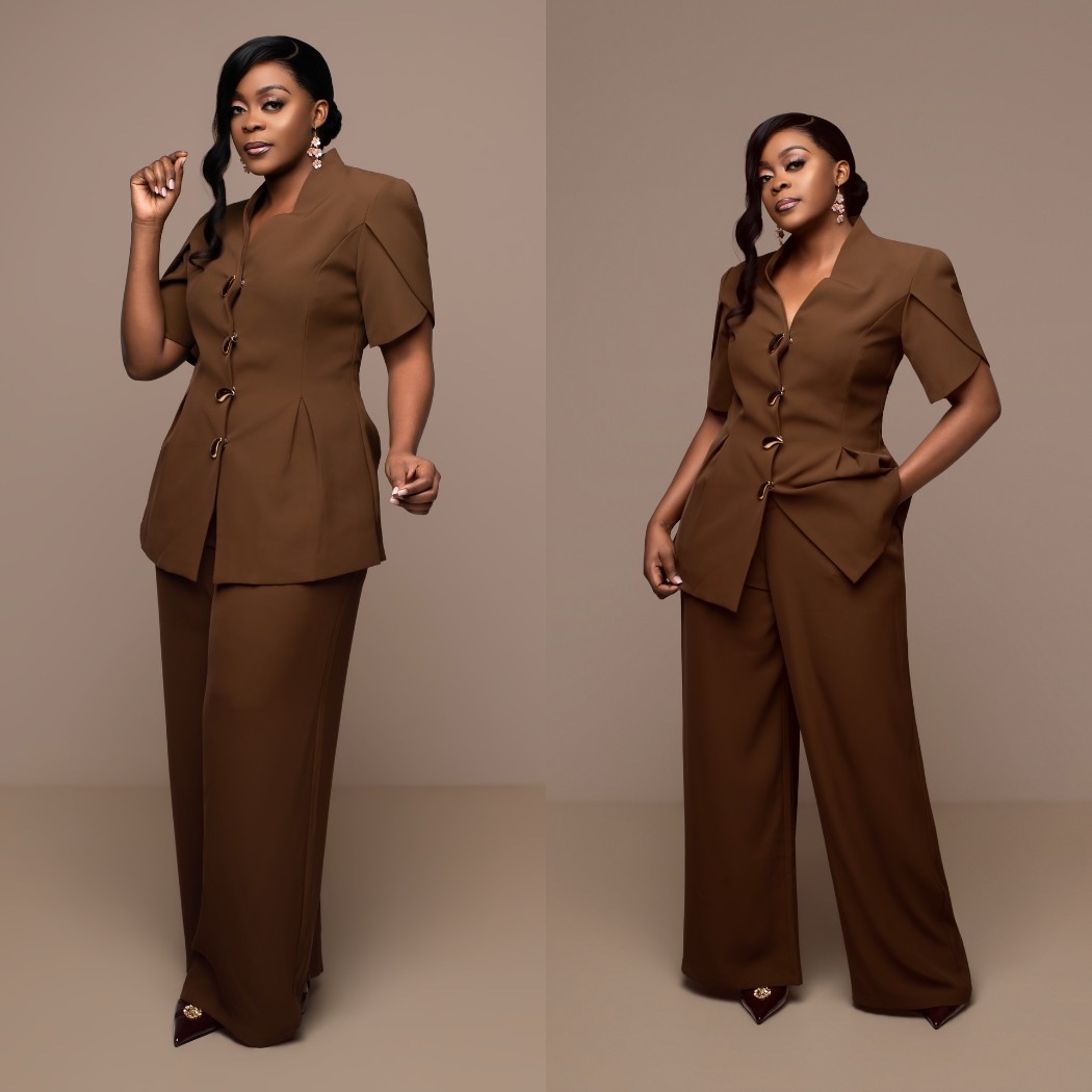 Formal Dress Female - Женский костюм-двойка: элегантный атласный пиджак на