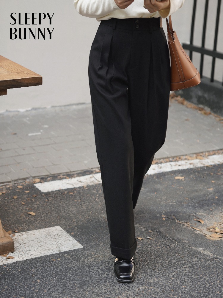 Tailored Trouser Wide - Шерстяные брюки с высокой талией для