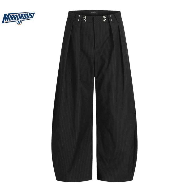 Tailored Trouser Wide - Мужские широкие брюки в полоску, свободного