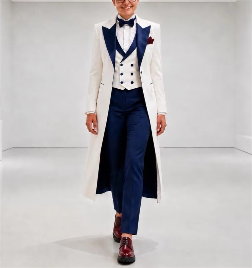 Women'S Formal Wear Jackets - Темно-синий с белым женский пиджак-костюм: элегантный,