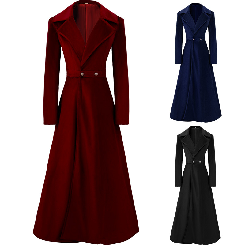 Victorian Women'S Formal Wear - Женский элегантный плащ с зубчатыми лацканами