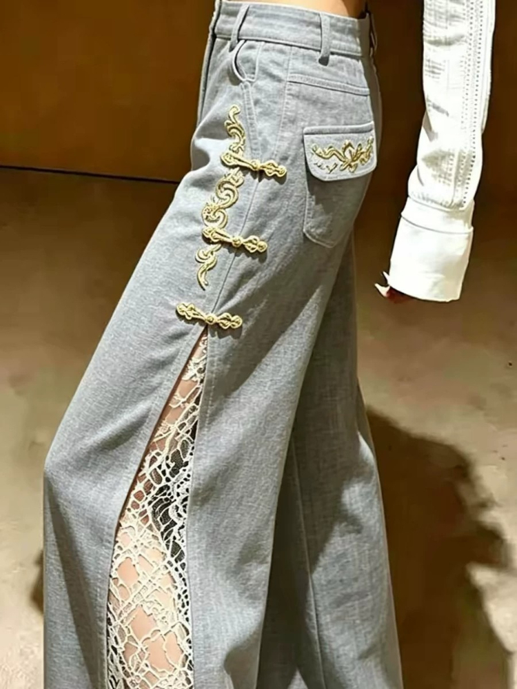 Элегантные серые брюки-клеш с  – обзор и цена Tailored Trouser Wide