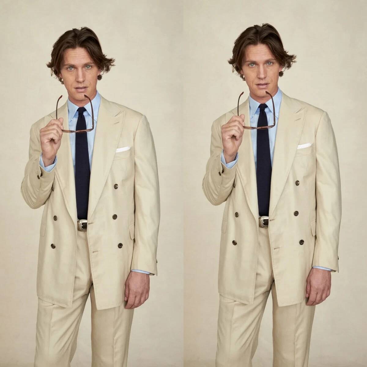 Бежевый мужской костюм-двойка  – обзор и цена Tailored Trouser Wide