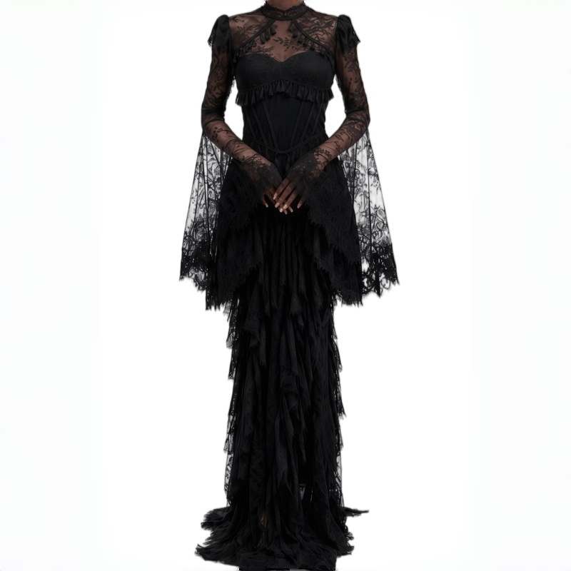 Кружевное черное вечернее плат – обзор и цена Victorian Women'S Formal Wear